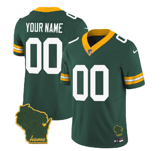 Men's Green Bay Packers ACTIVE PLAYER Custom Green 2023 F.U.S.E. Home Patch Vapor Untouchable Limited Football Stitched Jersey